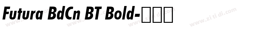 Futura BdCn BT Bold字体转换